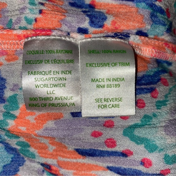 Lilly Pulitzer Joelle Dress Off Shoulder Crepe Multi Smocked Tassel M Beach - Picture 11 of 12